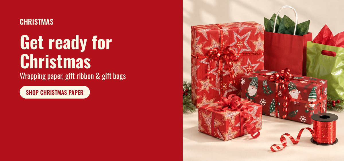 Christmas – wrapping paper, gift ribbon and gift bags