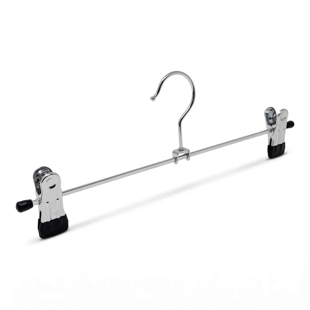 Málmherðatré með svörtum klemmum, 30 cm. Verð miðað við lágmarkskaup 300 stk.