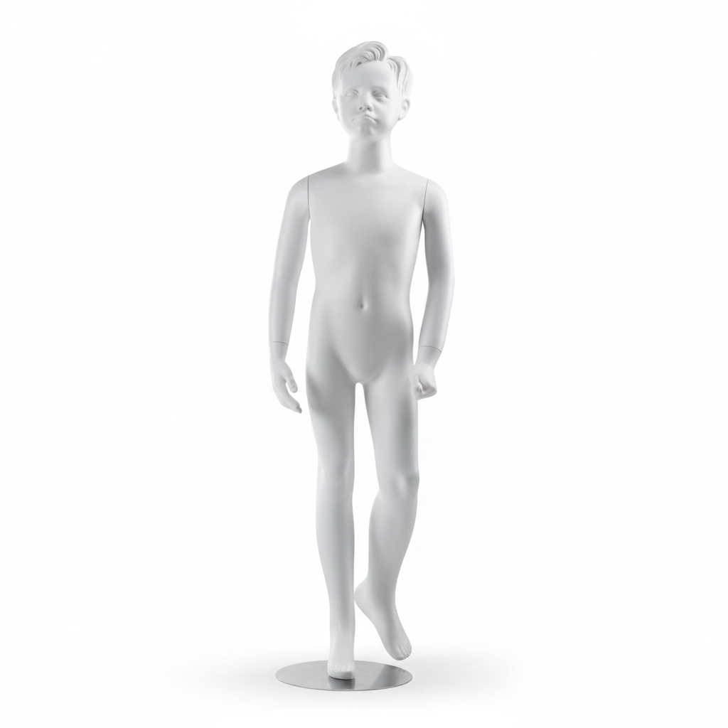 Sýningardúkka fyrir 9–10 ára drengi. Mótað hár