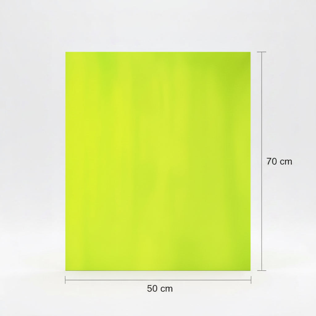 Skiltapappi, húðaður á annarri hlið, neon gulur, 260 g, 50 × 70 cm