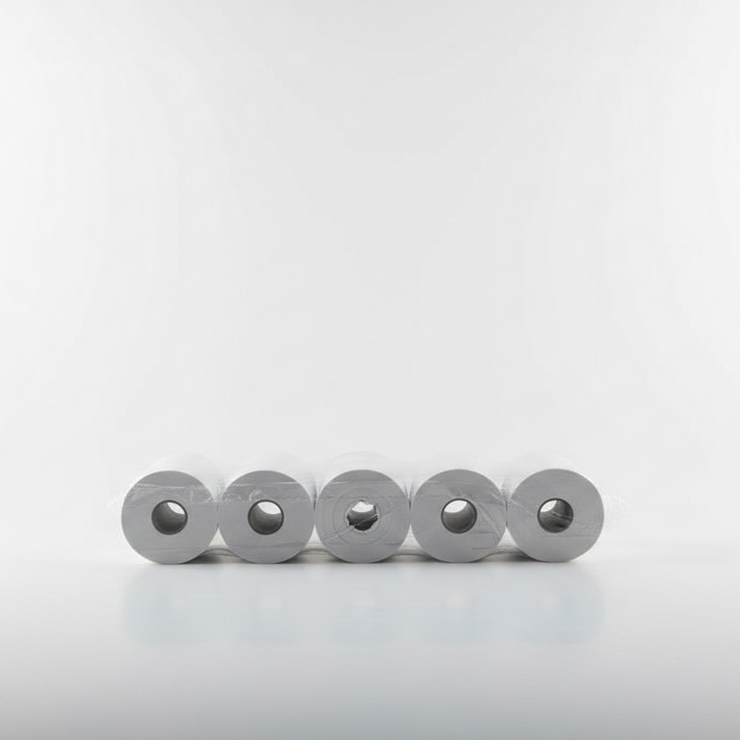 Bonrulle, thermo, B 57 mm Ø46, kernediameter 12 mm, længde 25 m, pakket med 5 ruller. Pris vist pr. stk.