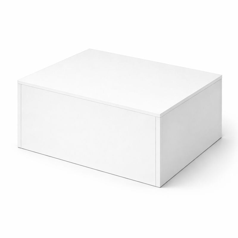 Podie. Hvítur melamín. 60 x 45 x H30 cm.