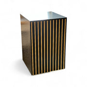 Disk lokaður sem horn Svartur 60 x 60 x H90 cm DEMO