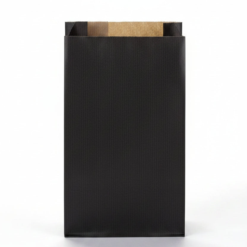 Gjafapoki, kraftpappír, svartur, pk. með 250 stk., 7 x H12 cm