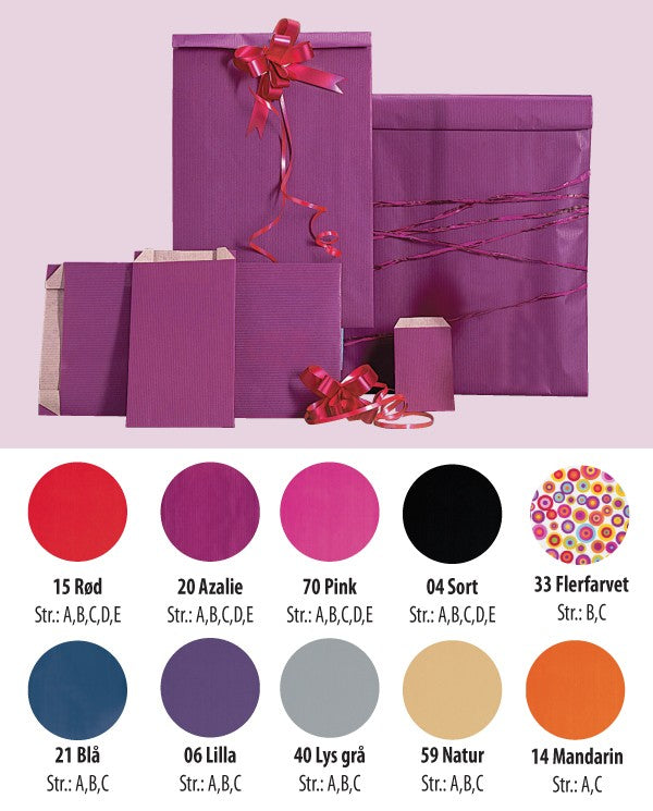 Gjöfumslag, kraftpappír, svart, pk. með 250 stk., 18 x 6 x H35 cm