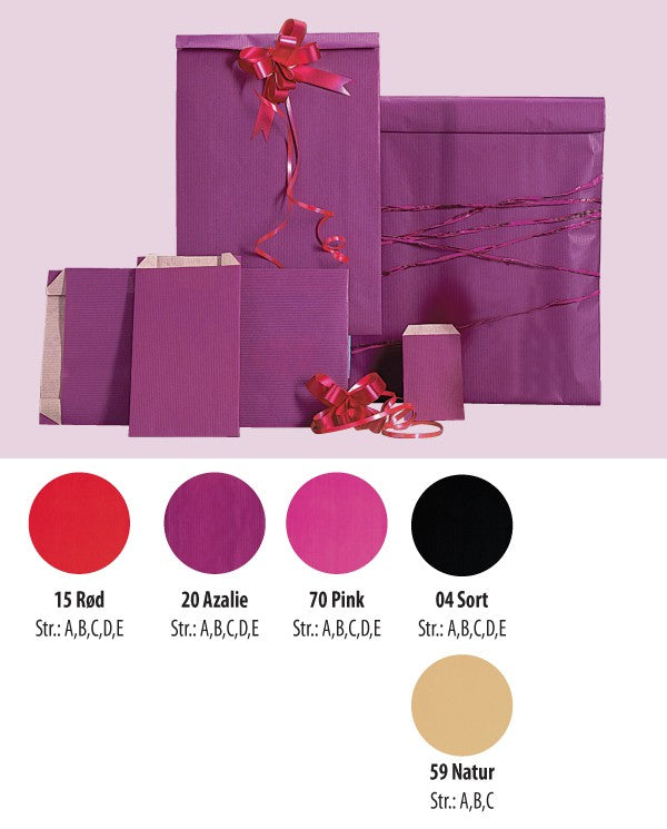 Gjafapoki, kraftpappír, brúnt, pk. með 250 stk., 24 x 7 x H41 cm