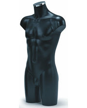 Sort Energy herretorso til tøjdisplay