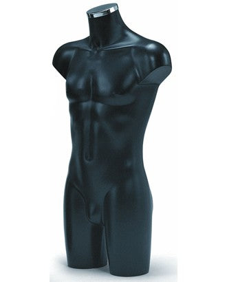 Sort Energy herretorso til tøjdisplay