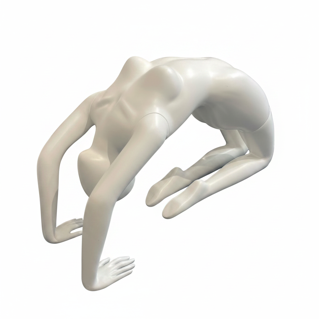 Yoga dömugína fyrir fitness og jóga, hvít. Brú