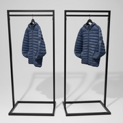 Klædestativ, sort, B80 x D50 x H180 cm. Tøjstativ Frame. Pakke med 2 stk.