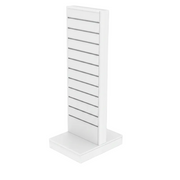 Sölustandur, tvöfaldur, B 64 cm. ( 64 x 61 x H132 cm ) - Hvítur