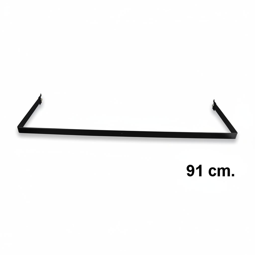 U-laga fataslá (91 cm) – svört – fyrir Superskinne veggstoð.