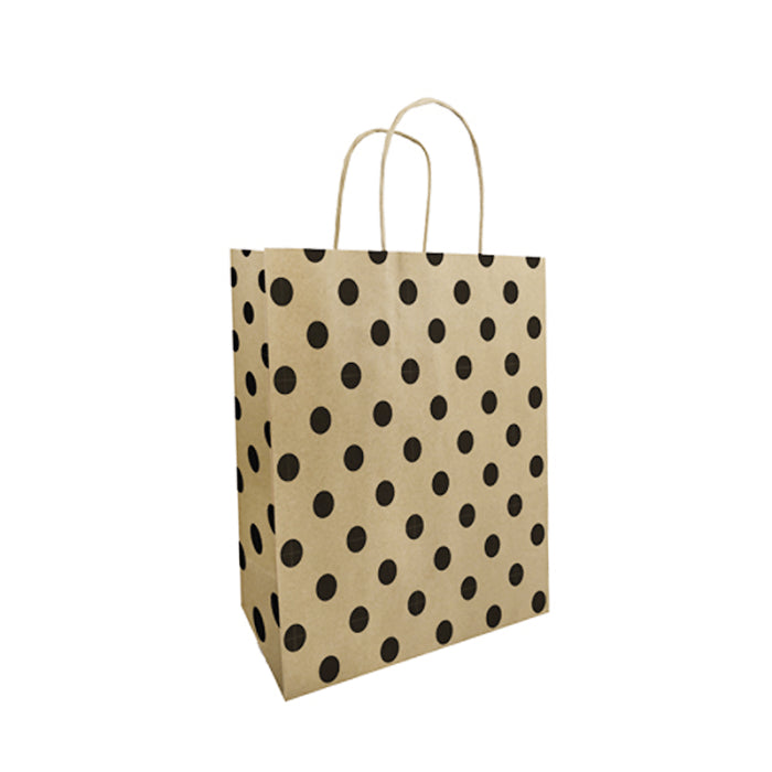 Pappírspoki - Punktar - H 25 cm. - 50 stk. Kraftpappír