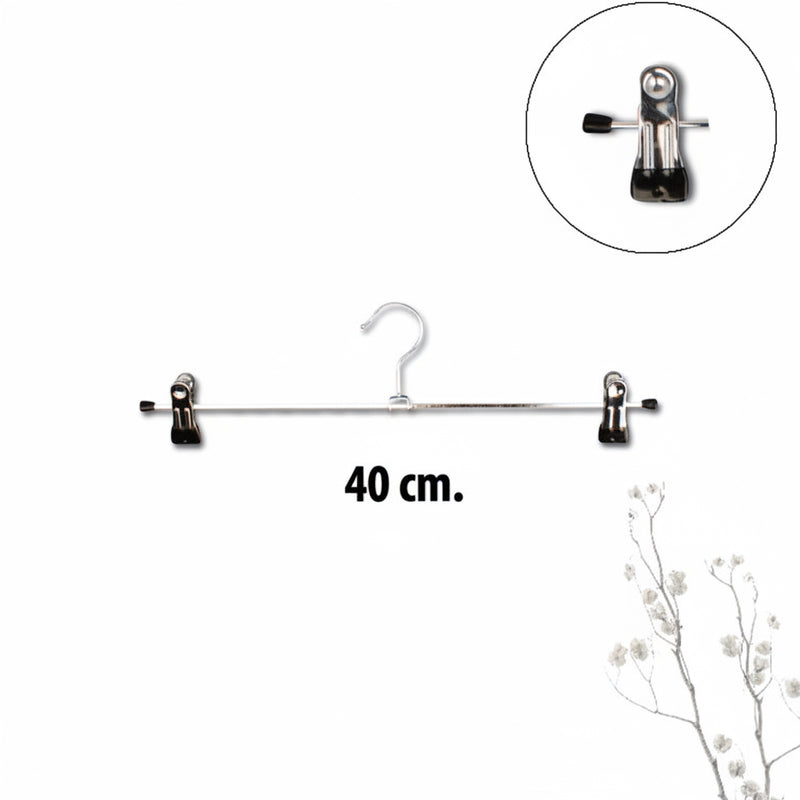 Málmklemmuherðatré (B40 cm.) - 100 stk. Svört
