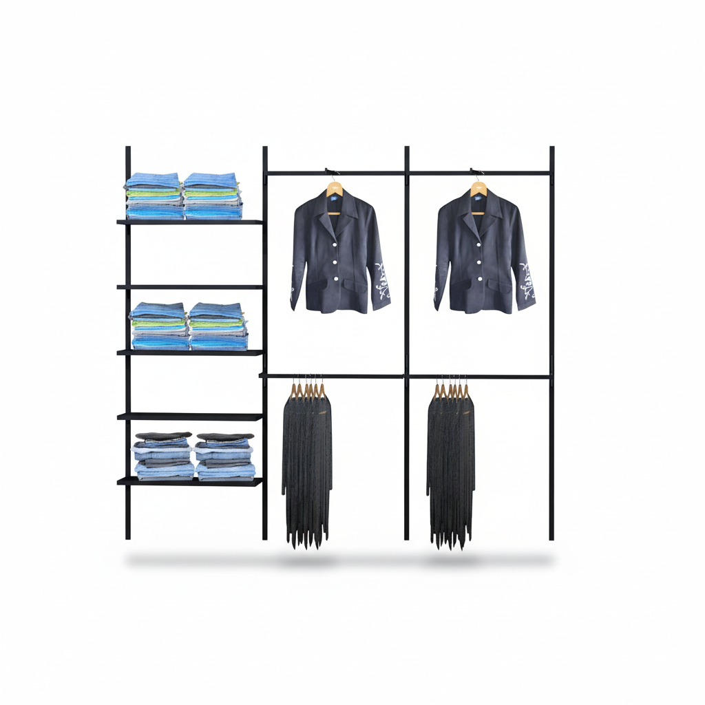 Veggskinna - Superskinne H214 cm - svart