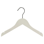 Tréfata, massív, flöt, junior, með hak og án stangar, hvít, 32 cm