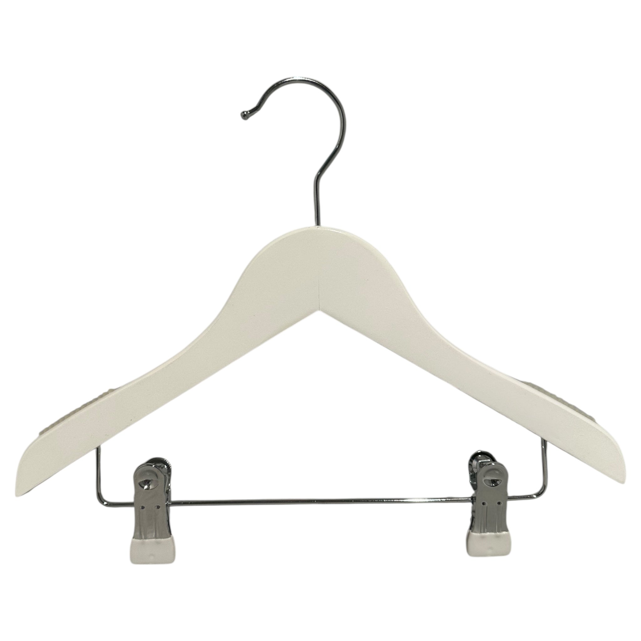 Viðarherðari, massív, flöt, junior, með klemmu, hvít, 32 cm