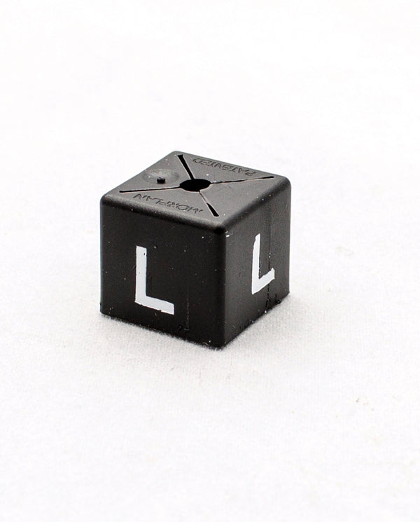 Stærðarmiði, ferkantað svart. Veldu stærð