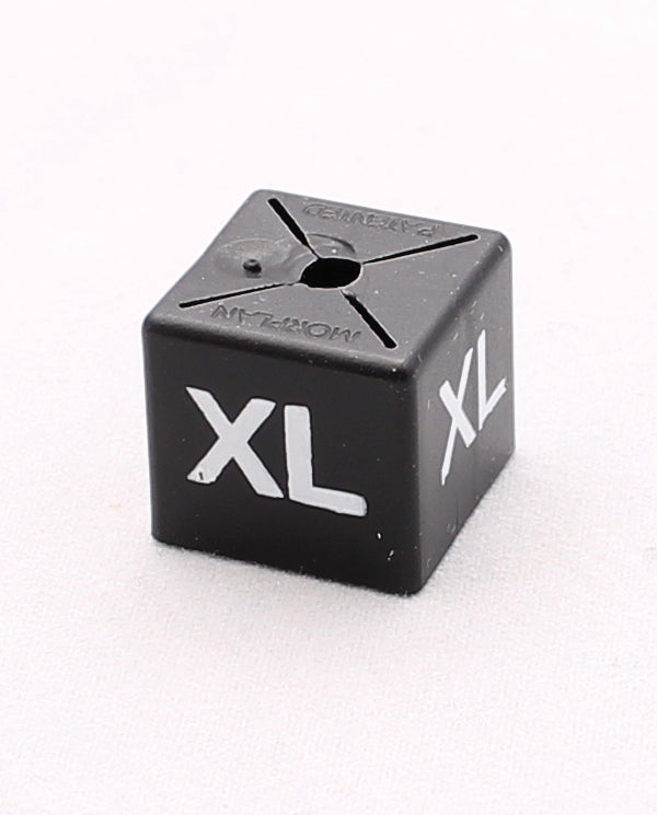 Stærðarmiði, ferkantað svart. Veldu stærð