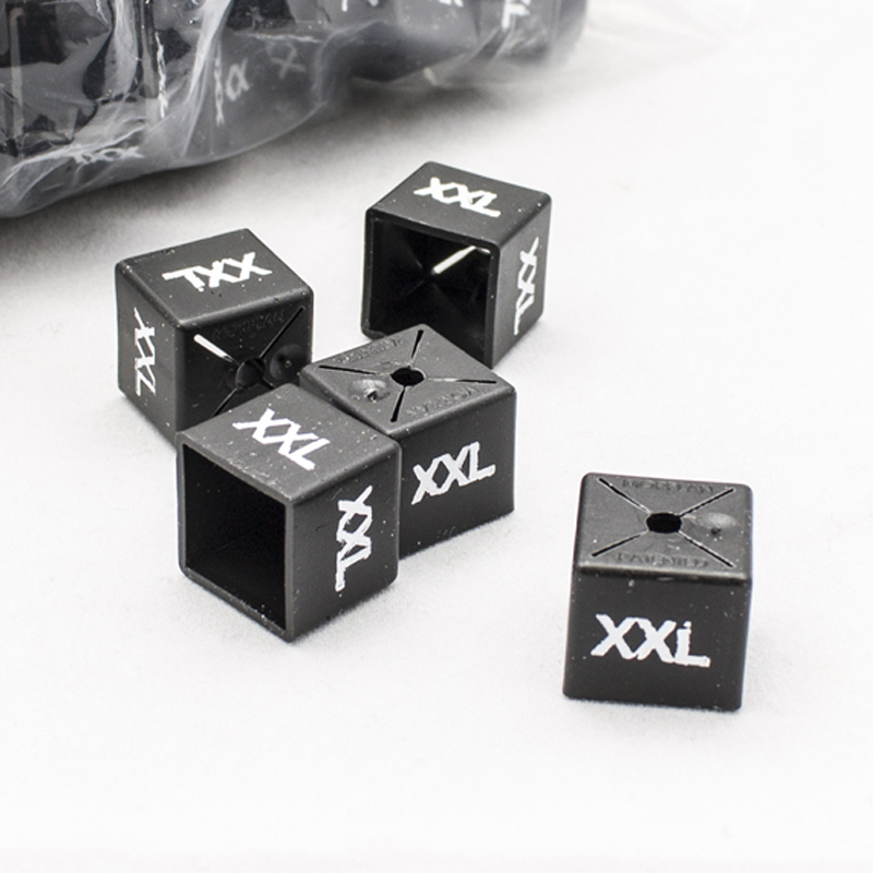 Stærðarmiði, ferkantað svart. Veldu stærð