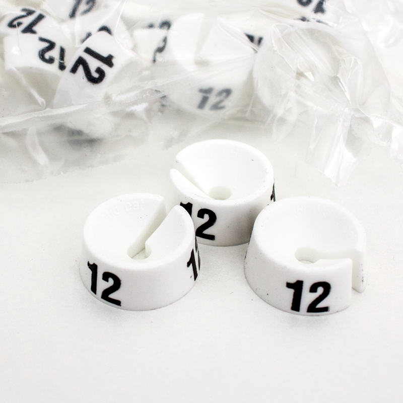 Stærðarpunktar - Hvítar - 25 stk. í poki. Veldu stærð