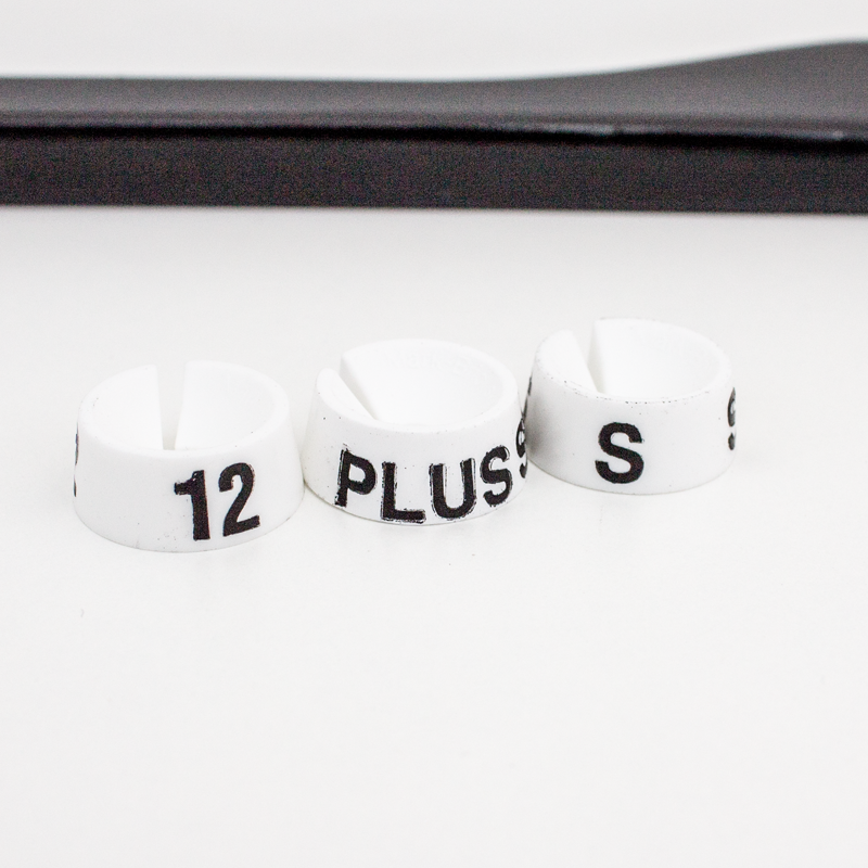 Stærðarpunktar - Hvítar - 25 stk. í poki. Veldu stærð