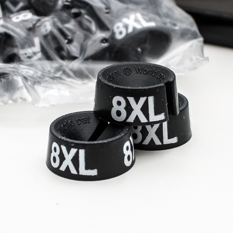 Stærðarmiklar merki - Svartur - 25 stk. í pokanum. Veldu stærð