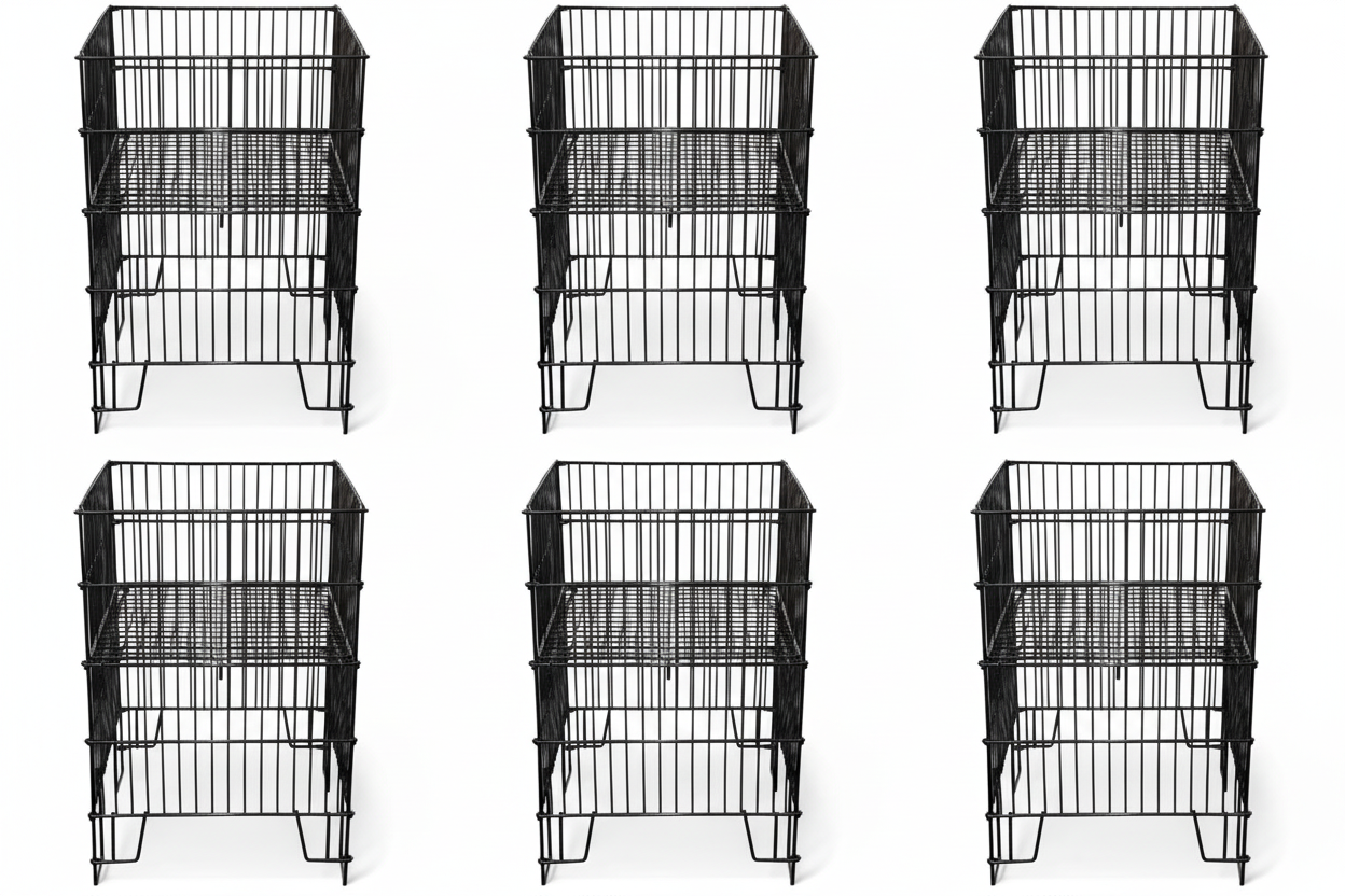 Sölu körfu - STORKØB, svart H75 cm. Verð sýnt á stk. Lágmarks kaup 6 stk.