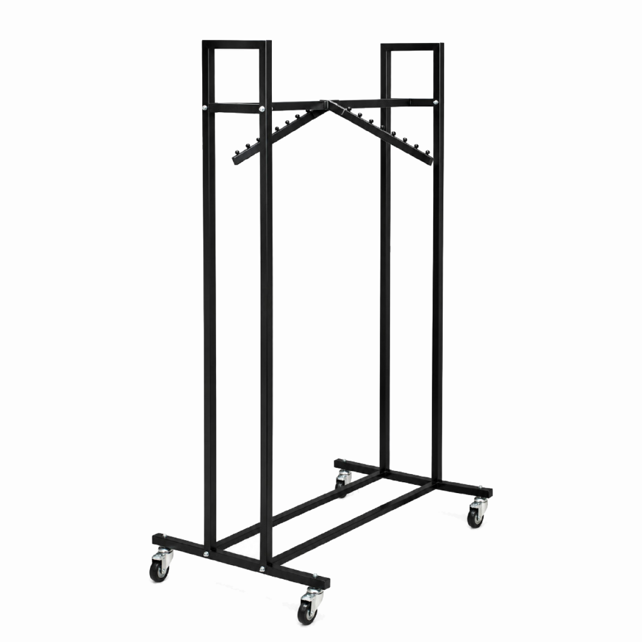 Götugrind - L6. Svört með 2 skáum framhængjum.