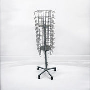 Bæklingasýning, A4, með 32 hólfum, ál-litaður, B23 x D23 x H119 cm.