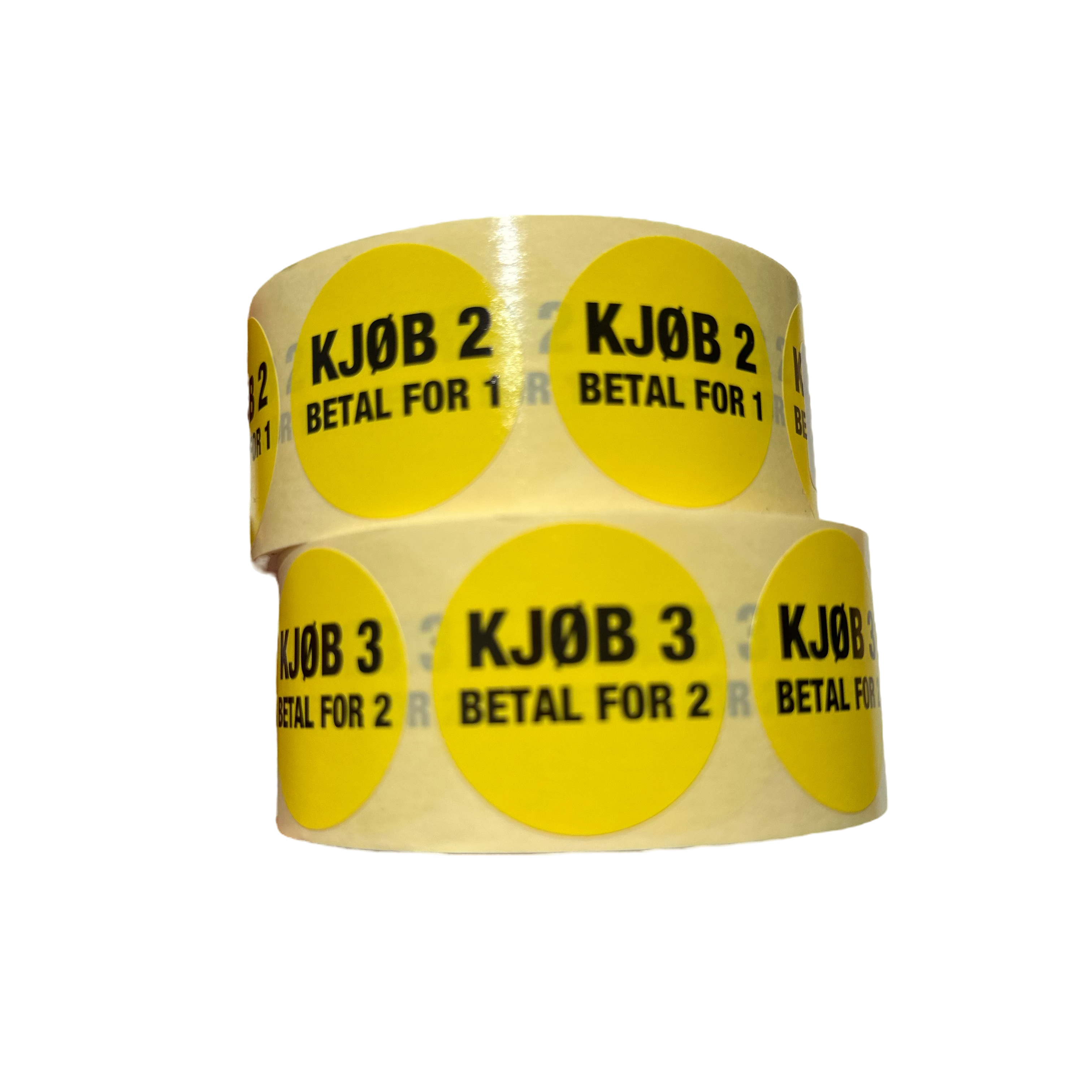 Merki Kaupa 3 borga fyrir 2, gulur, rúlla með 1000 stk.