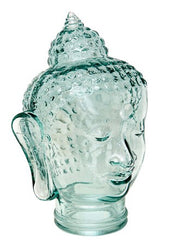 Klar glas mindfulness hoved til smykker og display