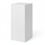 Podie. Hvítt melamín. 40 x 40 x H100 cm.