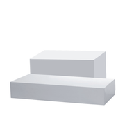 Sokkelsett til dukker/udstillingsmannequiner, sæt med 2 stk., hvid. Lav