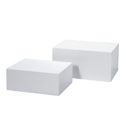 Podie sett fyrir búningahengur, sett með 2 stk., hvítur