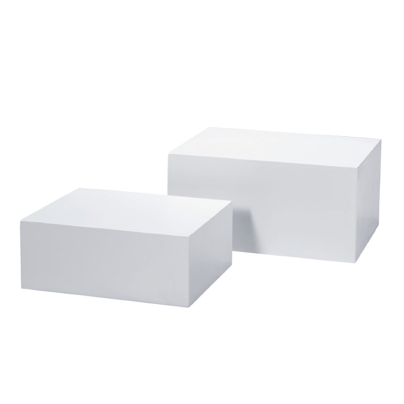 Podie sett fyrir búningahengur, sett með 2 stk., hvítur