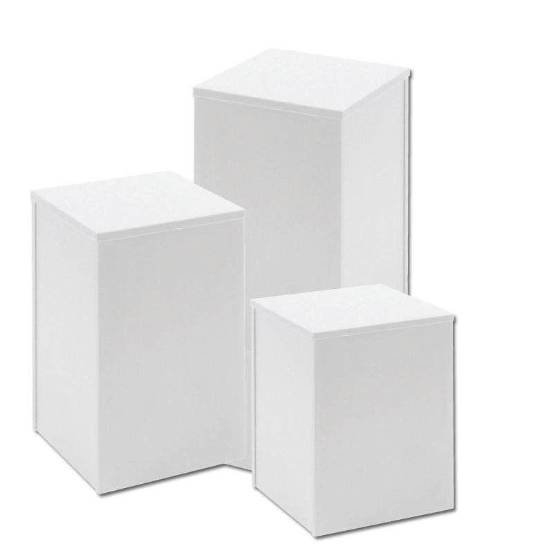 Podie sett með 3 stk. Hvít - ósamsett