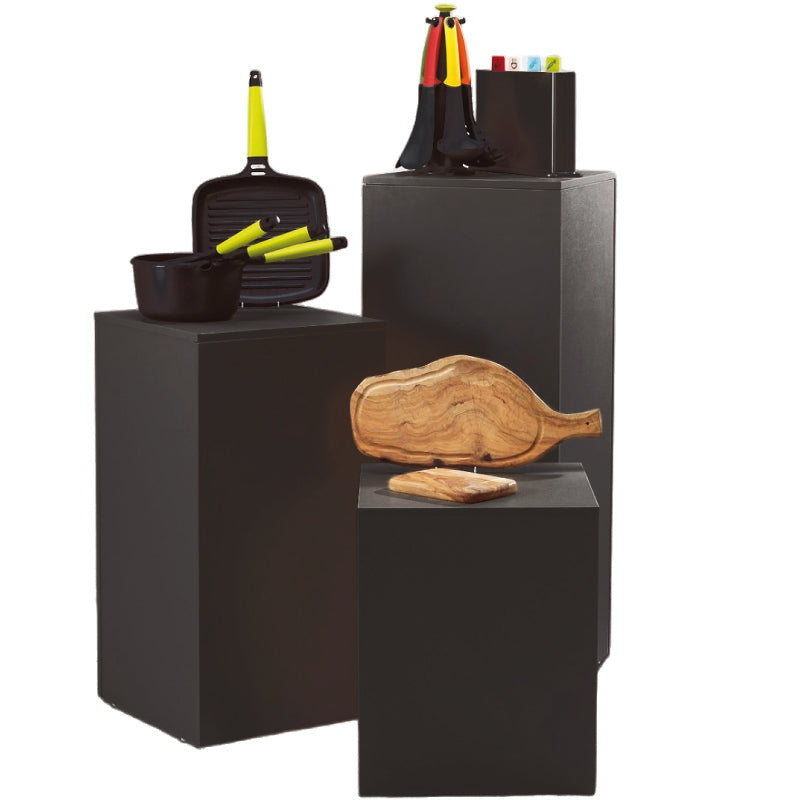 Podie sett með 3 stk. Svartur - ósamsett