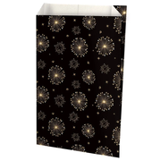 Gjafapokar - H 35 cm. - Svartur m/ stjörnuþyrping - 250 stk.