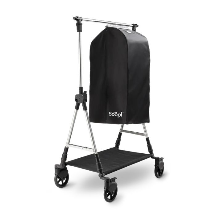 Soopl - Mellem poser - Kollektionspose med kuffertlukning - sort, 48 x 40 x H90 cm.