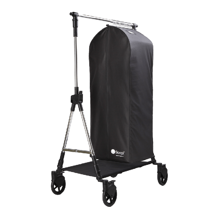 Soopl - XL pokar - Safnarpoki með rennilásloku - svartur, 48 x 40 x H126 cm.