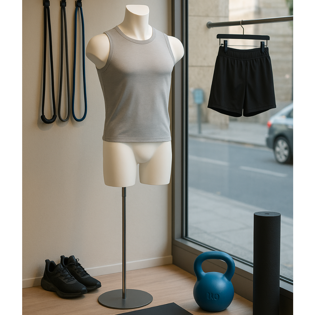 Performance herretorso, XL, hvítur, málmfót króm