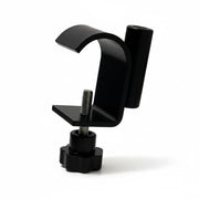 Fittings fyrir skiltaramma, fyrir sporöskjulaga eða kringlótt rör. Svartur