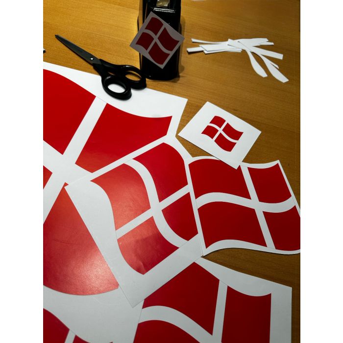 Plakat. Dannebrog fáninn, 50 x 70 cm - til klipningar