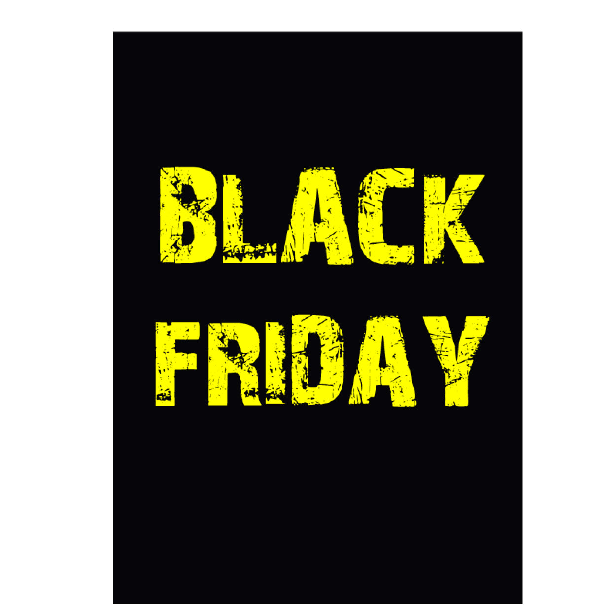 Plakat. Black Friday, svartur og gulur, 50 x 70 cm