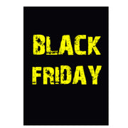 Plakat. Black Friday, svartur og gulur, 50 x 70 cm