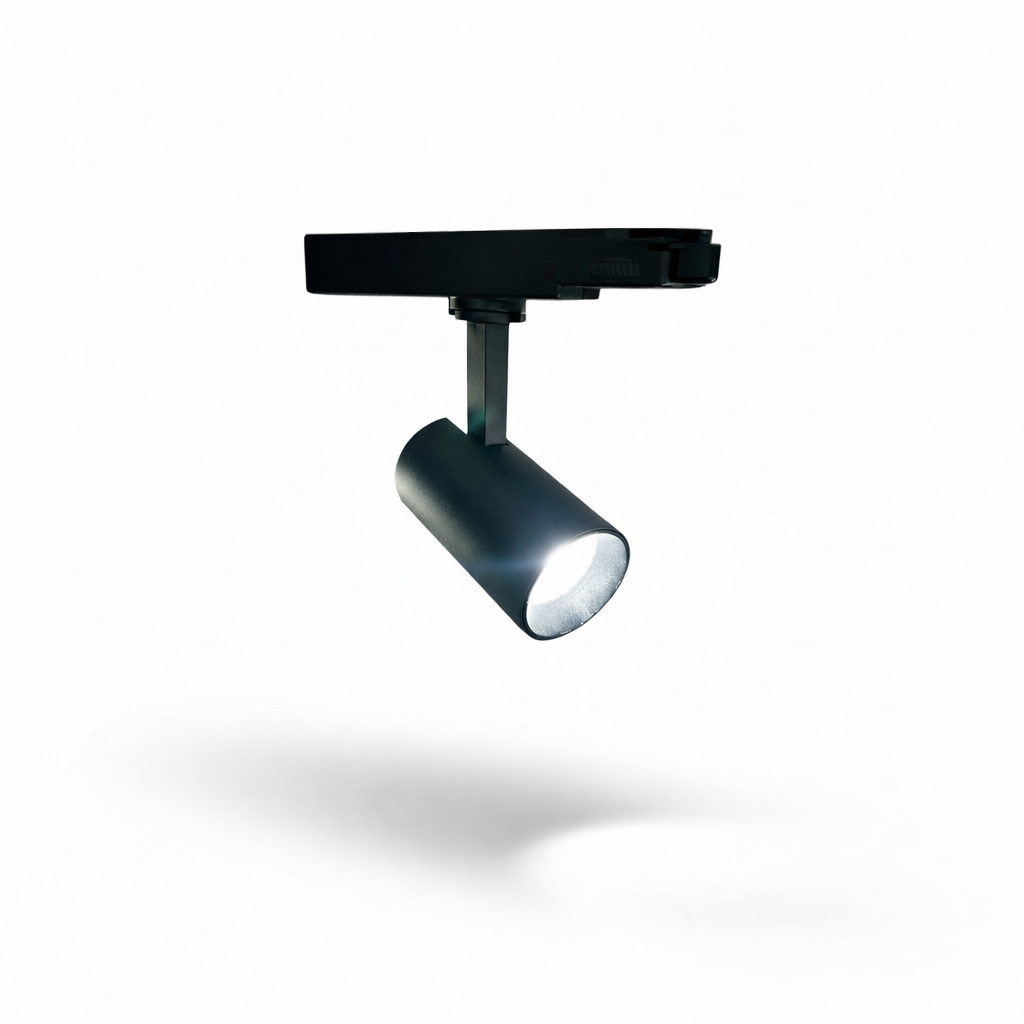 Spot fyrir 3-fasa skinnur, hæð 13 cm, Þvermál 6,50 mm. Svartur