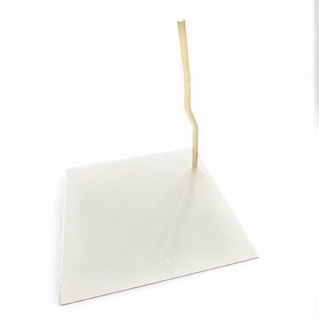 Fótplata með 12,2 mm kálfafestingu fyrir gínu, málmur, hvít, 32 x 32 cm.