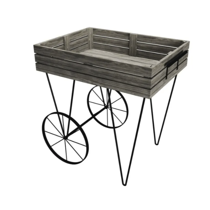 Markaðsvagn, málmur, grind, 60 x 80 x H85 cm. Heritage