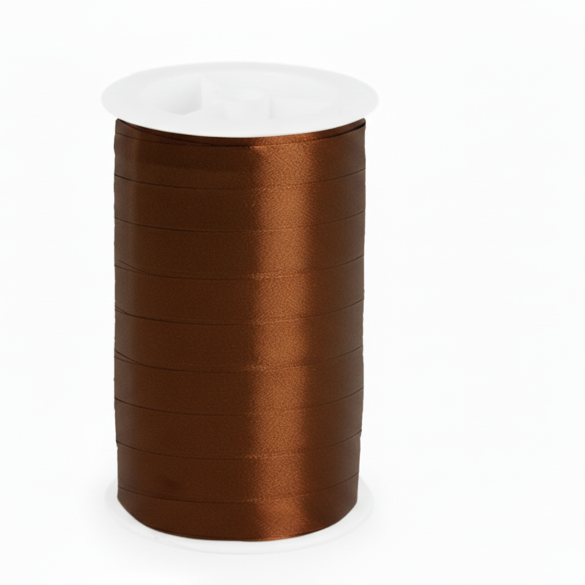 Gjafabönd, 10 mm, rúlla með 250 m. Brúnt